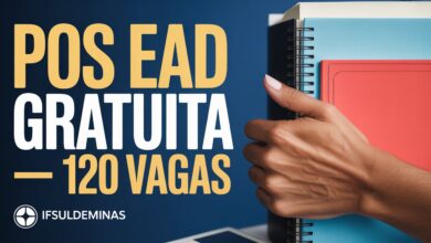 Oportunidade de Pós-graduação gratuita EAD no IFSULDEMINAS. Vagas para Especialização em Ensino de Ciências, Matemática e Língua Portuguesa.