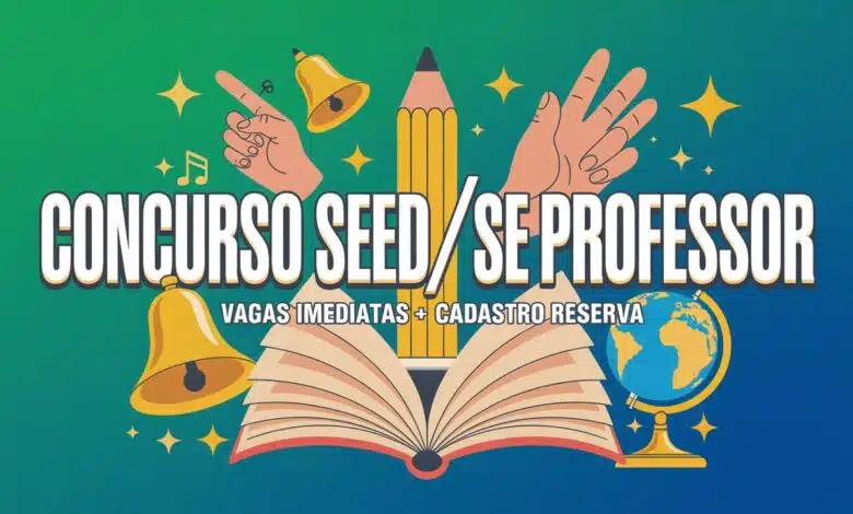 O concurso professor SEED/SE 2025 abre vagas imediatas em diversas disciplinas! Inscreva-se até 08/12 e conquiste estabilidade docente em Sergipe