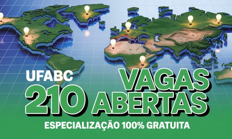 Especialização EAD na UFABC! Curso de Especialização em Geoprocessamento com 210 vagas. Modalidade EaD e sem mensalidade. Inscreva-se já.