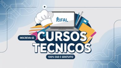 IFAL abre 100 vagas em cursos técnicos EAD gratuitos para profissionais da educação. Inscrições começam dia 3012. Garanta sua vaga agora!