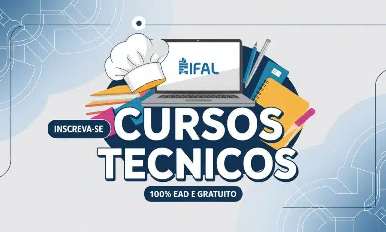IFAL abre 100 vagas em cursos técnicos EAD gratuitos para profissionais da educação. Inscrições começam dia 3012. Garanta sua vaga agora!