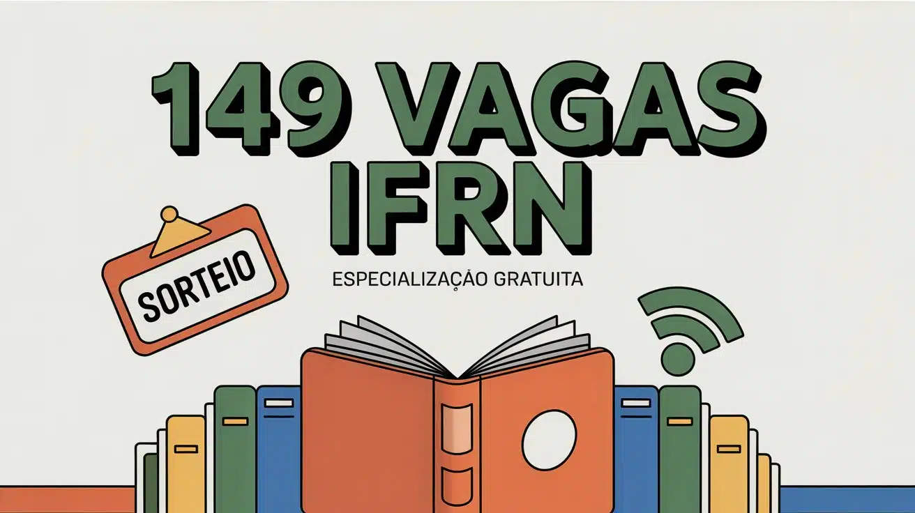 IFRN abre 149 vagas para Pós-Graduação e Especialização EAD gratuita em Educação! Seleção por sorteio. Inscrições até 1412. Confira!