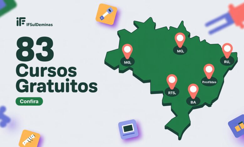 IFSULDEMINAS abre 2.138 vagas em cursos gratuitos presenciais! Seleção por ordem de inscrição. Vagas em MG, RJ, BA e mais. Até 0401.