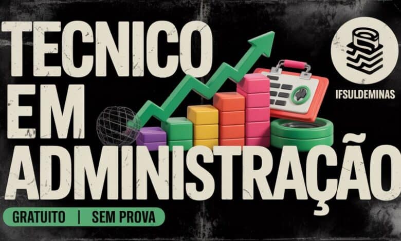 Curso Técnico em Administração EAD grátis no IFSULDEMINAS. Vagas em Alfenas, Passos e mais. Inscrições abertas até 05/12.