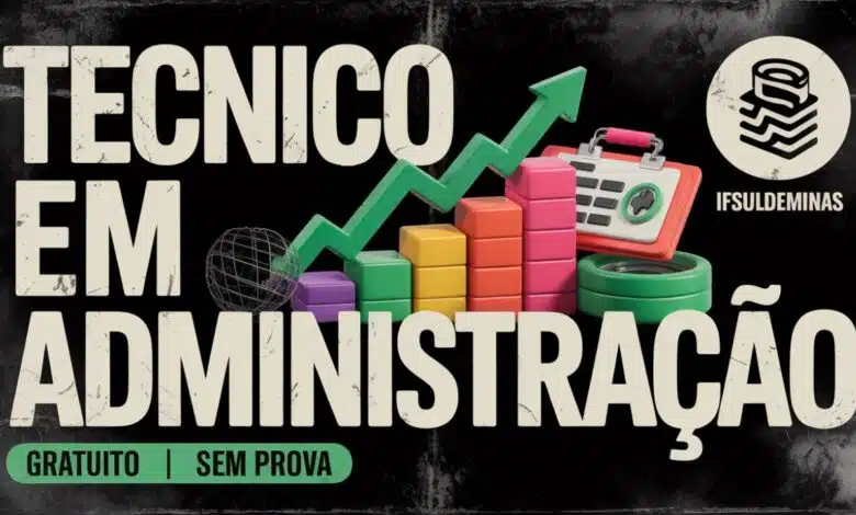 Curso Técnico em Administração EAD grátis no IFSULDEMINAS. Vagas em Alfenas, Passos e mais. Inscrições abertas até 05/12.