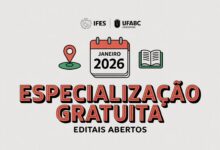 IFES e UFABC abrem 240 vagas de Pós-Graduação Gratuita para 2026. Cursos em Práticas Educacionais e Geoprocessamento. Inscreva-se agora!