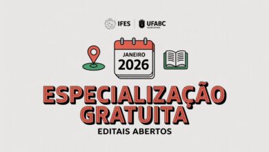 IFES e UFABC abrem 240 vagas de Pós-Graduação Gratuita para 2026. Cursos em Práticas Educacionais e Geoprocessamento. Inscreva-se agora!