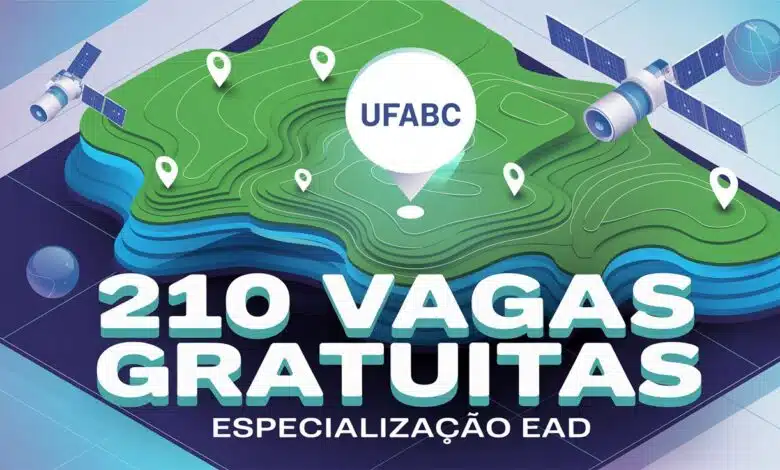 Pós EAD Gratuita UFABC seleciona alunos para especialização em Geoprocessamento. Curso de ambientação define vagas. Inscreva-se hoje.