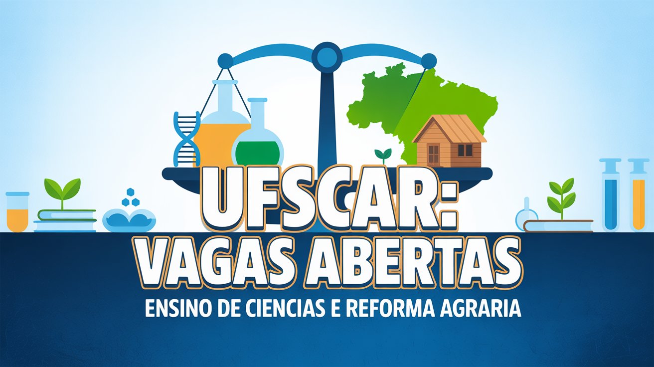 UFSCar abriu inscrições para o curso de extensão no Ensino de Ciências e Reforma Agrária gratuito e EAD que está chamando a atenção!