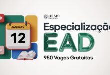 URGENTE UESPI prorroga inscrições para 950 vagas de Pós-Graduação EAD gratuita. Cursos em Saúde e Educação. Inscreva-se online até 1201.