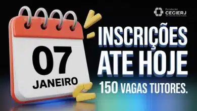 Último dia! Seleção de Tutores EAD CECIERJ tem inscrições prorrogadas até 07 de janeiro. Vagas para Biologia, Redação, Math e mais.