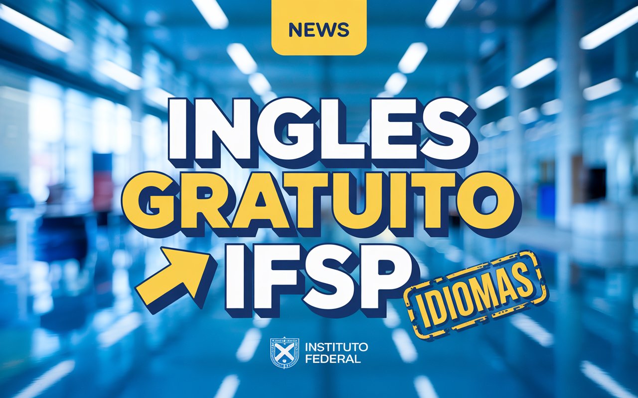Curso de Inglês Gratuito no IFSP 2026 Vagas abertas para nível básico presencial em SP. Inscreva-se já e garanta qualificação de excelência!