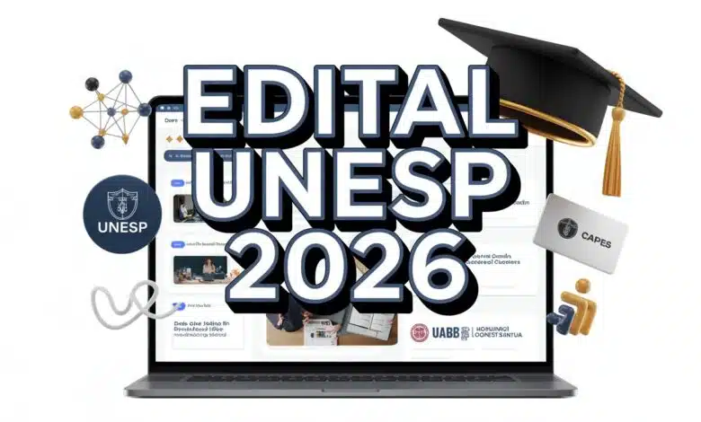 Seleção UNESP para bolsistas CAPESUAB 2026. Oportunidades para Professor Formador e Tutor em Diversos Cursos de Especialização.
