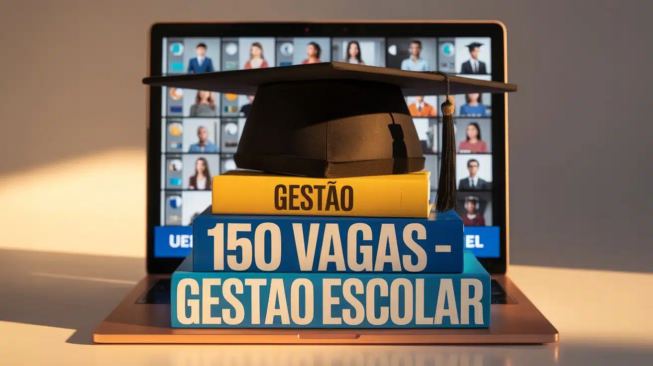 UEL abre 150 vagas para Especialização em Gestão Escolar EaD. Curso gratuito para educadores com polos no PR. Inscrições abertas até 0403.