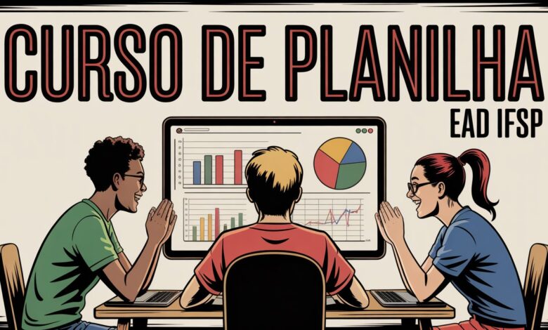 Curso gratuito de Planilha de cálculos Calc no IFSP Barretos. São 350 vagas EAD com seleção por ordem de inscrição. Veja como participar hoje.