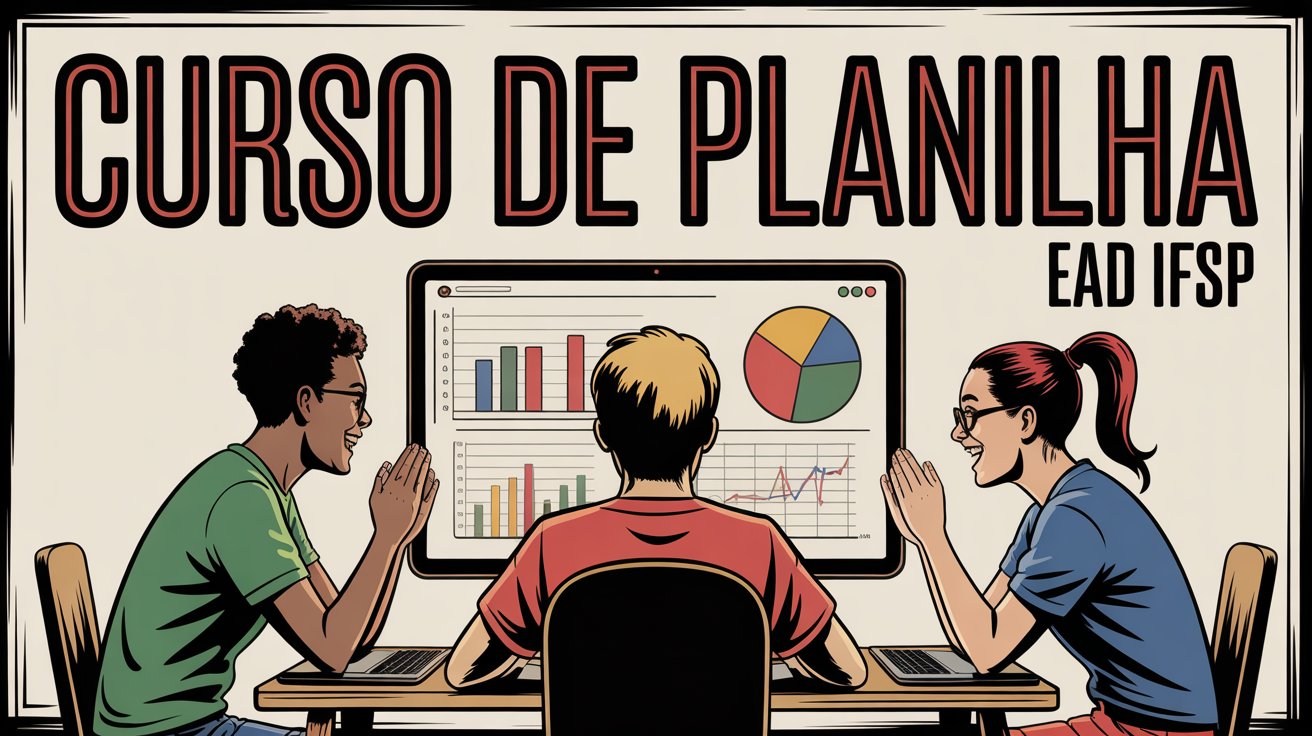 Curso gratuito de Planilha de cálculos Calc no IFSP Barretos. São 350 vagas EAD com seleção por ordem de inscrição. Veja como participar hoje.