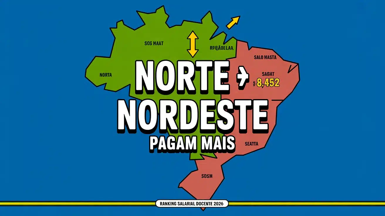 Norte e Nordeste pagam mais que Sul e Sudeste para professores estaduais em 2026! Veja o ranking que derruba preconceitos regionais sobre educação!