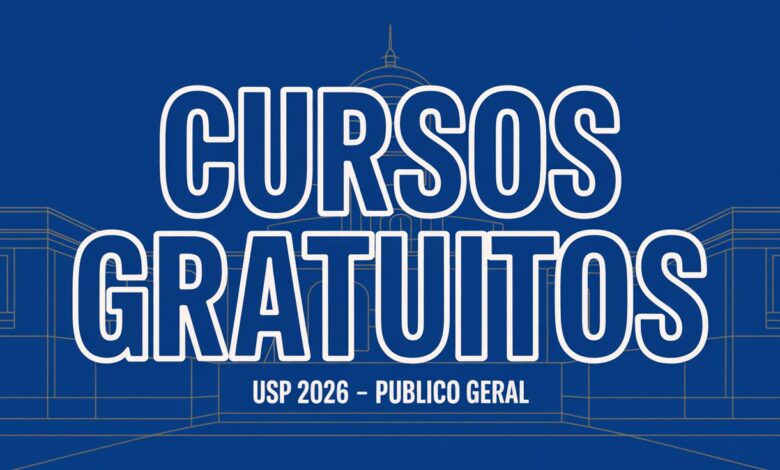 Quatro cursos gratuitos da USP com 625 vagas disponíveis em abril e maio de 2026. Sem exigência de graduação. Inscreva-se pelo Sistema Apolo agora!