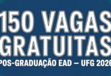 UFG abre 150 vagas gratuitas para especialização em Docência para EaD pelo Programa UAB. Inscrições até 30032026. Veja como participar!