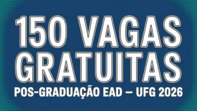 UFG abre 150 vagas gratuitas para especialização em Docência para EaD pelo Programa UAB. Inscrições até 30032026. Veja como participar!