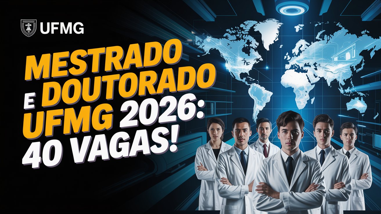 UFMG publica edital do Programa de Pós-Graduação gratuito em Inovação Tecnológica. São 40 vagas para o mestrado e doutorado em 2026! Confira!
