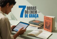7 obras cobradas no ENEM estão de graça no MEC Livros em 2026. Machado de Assis, Clarice Lispector e Graciliano Ramos disponíveis pelo app