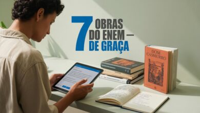 7 obras cobradas no ENEM estão de graça no MEC Livros em 2026. Machado de Assis, Clarice Lispector e Graciliano Ramos disponíveis pelo app
