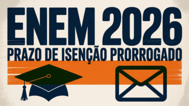 Enem 2026 MEC prorroga prazo de isenção da taxa até 30 de abril — veja os critérios, como solicitar e o calendário completo de resultados