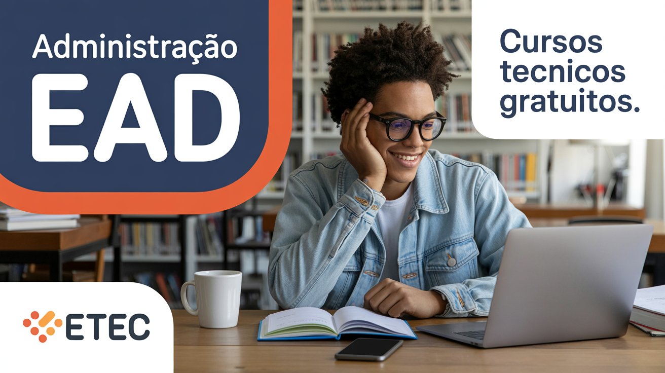 Estude Administração de graça! O Vestibulinho ETEC 2026 oferece 960 vagas para o curso técnico EAD. Veja o edital e como se inscrever aqui!