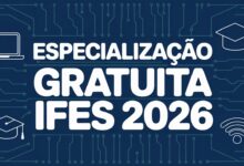IFES oferece Especialização em Informática na Educação com 480h. EaD, ingresso em 2026. Qualquer graduado pode se inscrever até maio.