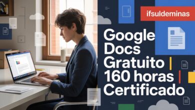 IFSULDEMINAS abre 1.000 vagas para curso gratuito de Google Docs EAD com 160h de carga horária. Inscrições até 2004. Saiba como participar!