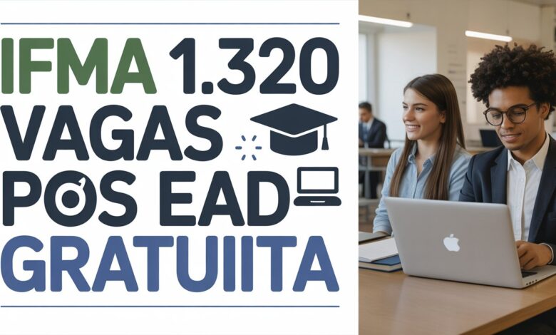 O IFMA Campus São Raimundo abre 1.320 vagas em especializações EaD gratuitas em 2026. Inscrições até 24 de abril.
