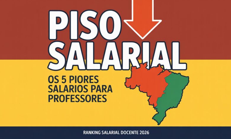 Ranking salarial docente 2026 os 5 estados que menos pagam professores e por que SP, MG e RJ ficam tão atrás de MA, PA e RR. Entenda agora!