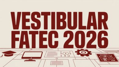 Vestibular Fatec 2º Semestre 2026 inscrições abertas até 1º06. Mais de 80 cursos gratuitos em SP. Taxa R$ 90. Prova em 28062026.