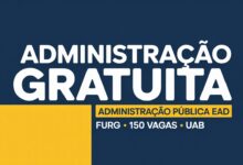 Curso gratuito de Administração Pública EaD na FURG pelo sistema UAB. 150 vagas em 7 polos no RS para agentes públicos.