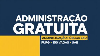 Curso gratuito de Administração Pública EaD na FURG pelo sistema UAB. 150 vagas em 7 polos no RS para agentes públicos.