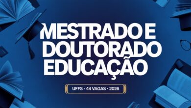 A UFFS abriu 44 vagas gratuitas para Mestrado e Doutorado Profissional em Educação no campus Erechim-RS. Inscrições até 20 05.