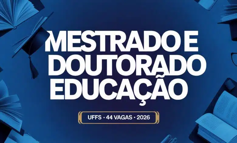 A UFFS abriu 44 vagas gratuitas para Mestrado e Doutorado Profissional em Educação no campus Erechim-RS. Inscrições até 20 05.