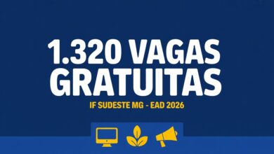 Atenção as inscrições para os cursos técnicos gratuitos do IF Sudeste MG fecham no dia 15 de maio de 2026.