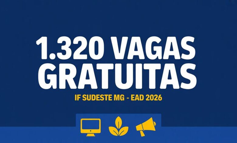 Atenção as inscrições para os cursos técnicos gratuitos do IF Sudeste MG fecham no dia 15 de maio de 2026.