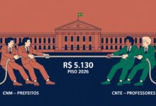 CNM mobilizou 1.200 prefeitos contra a MP do piso dos professores. CNTE defende aprovação. Quem vai vencer antes do prazo de junho de 2026