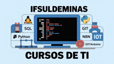 O IFSULDEMINAS Campus Machado abriu 1.950 vagas em 13 cursos gratuitos de TI EAD. Python, SQL, Git, Figma e mais. Inscrições até 07062026