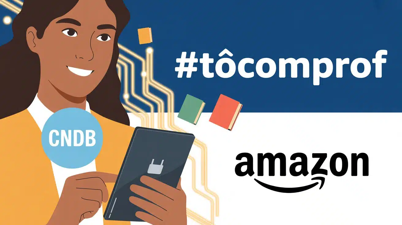 O MEC firmou parceria com a Amazon no #TôComProf descontos em Kindle e livros, mais curso de IA 100% gratuito para docentes.