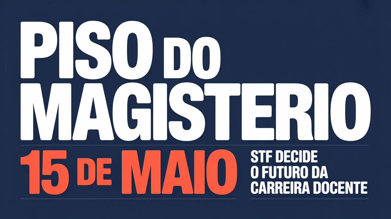 O STF vai julgar no dia 15 de maio se o Piso Salarial dos Professores deve ser base para todos os níveis dos planos de carreira. Confira!