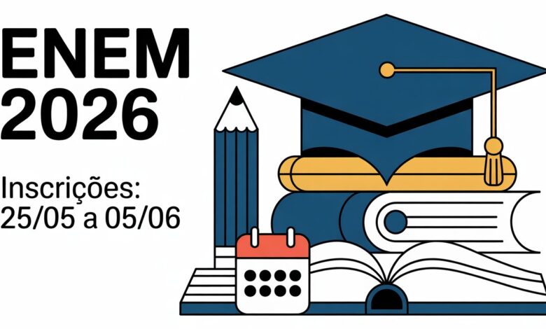 O edital do Enem 2026 foi publicado. Inscrições abertas de 2505 a 0506. Provas em 8 e 15 de novembro. Confira o cronograma completo.