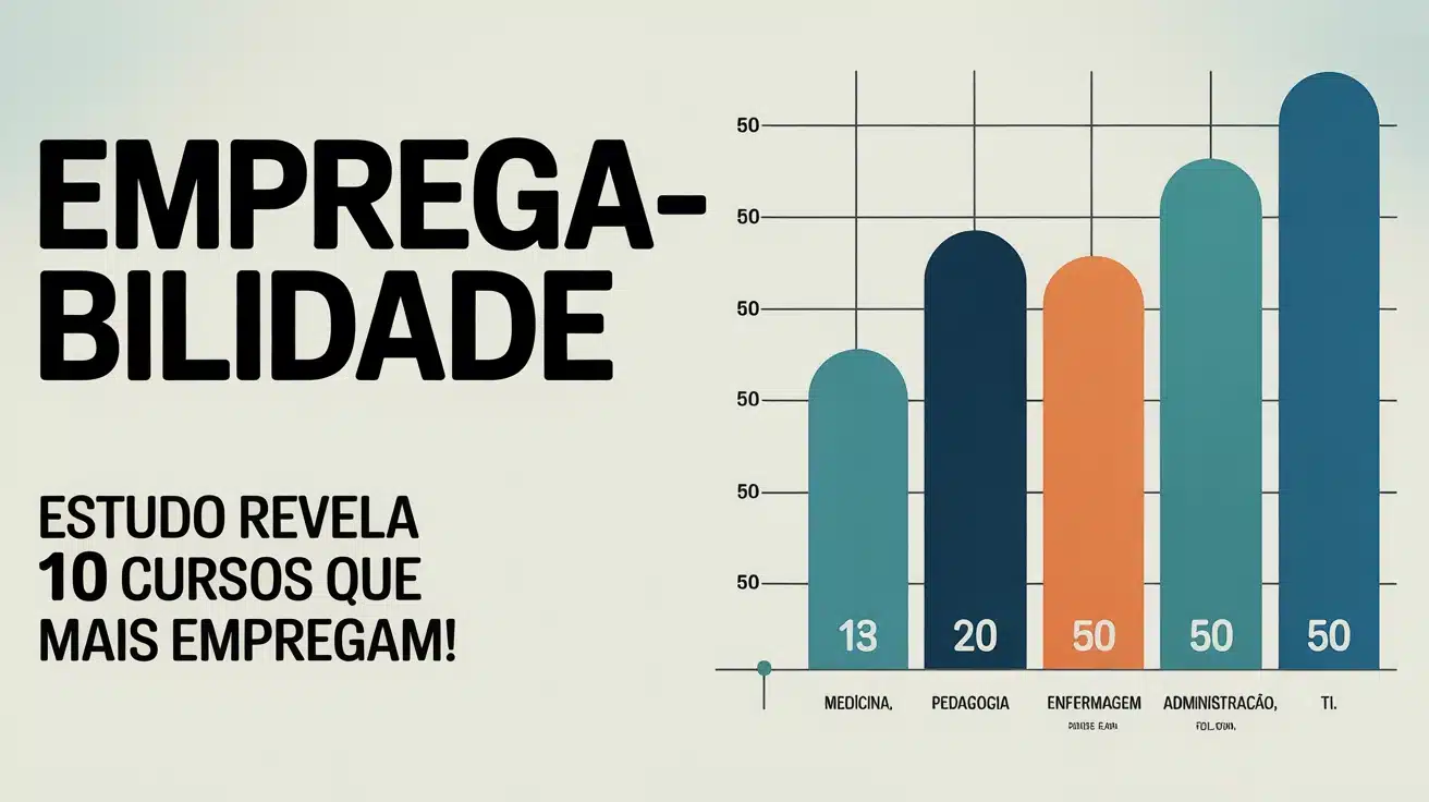 Pesquisa do Instituto Semesp revela quais cursos de graduação têm maior taxa de empregabilidade no Brasil em 2025. Saúde e tecnologia dominam o topo