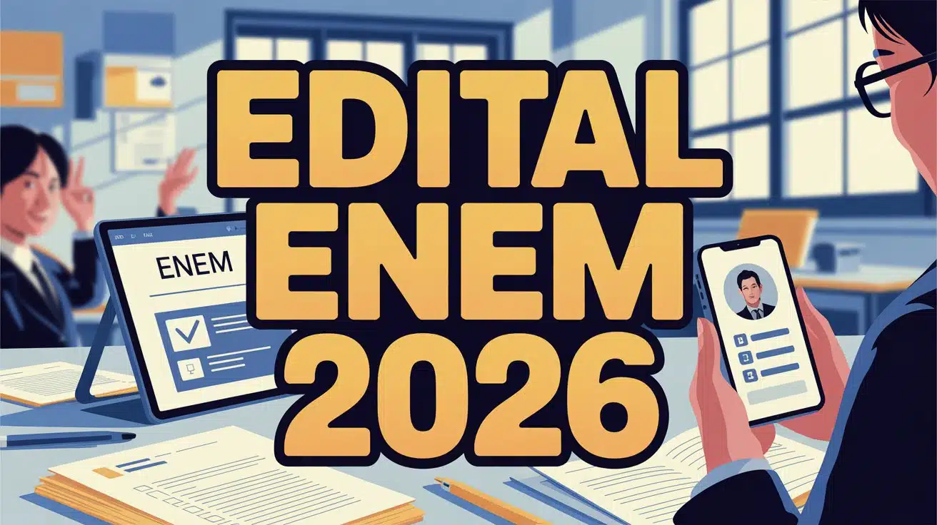 Processo seletivo do Inep abre vagas de certificadores para o Enem 2026. Inscrições de 8 a 28 de junho. Saiba tudo sobre o edital aqui!
