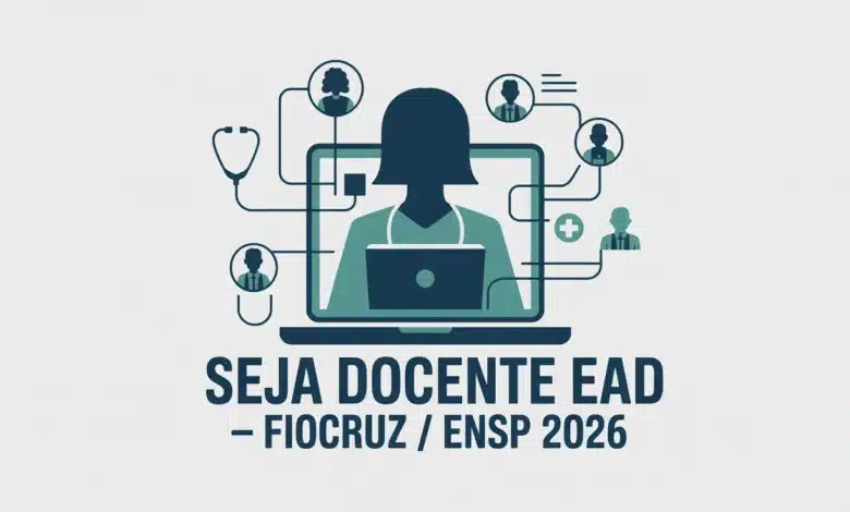 A ENSP Fiocruz, em parceria com a UABMEC, abre seleção para docentes a distância do Curso de Especialização em Saúde Pública
