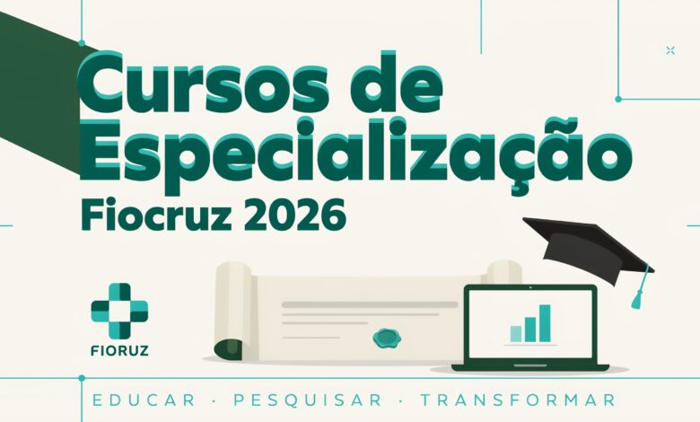 A Fiocruz abriu inscrições para duas cursos de especialização em saúde pela UAB. São 400 vagas com ações afirmativas para profissionais de todo o Brasil.