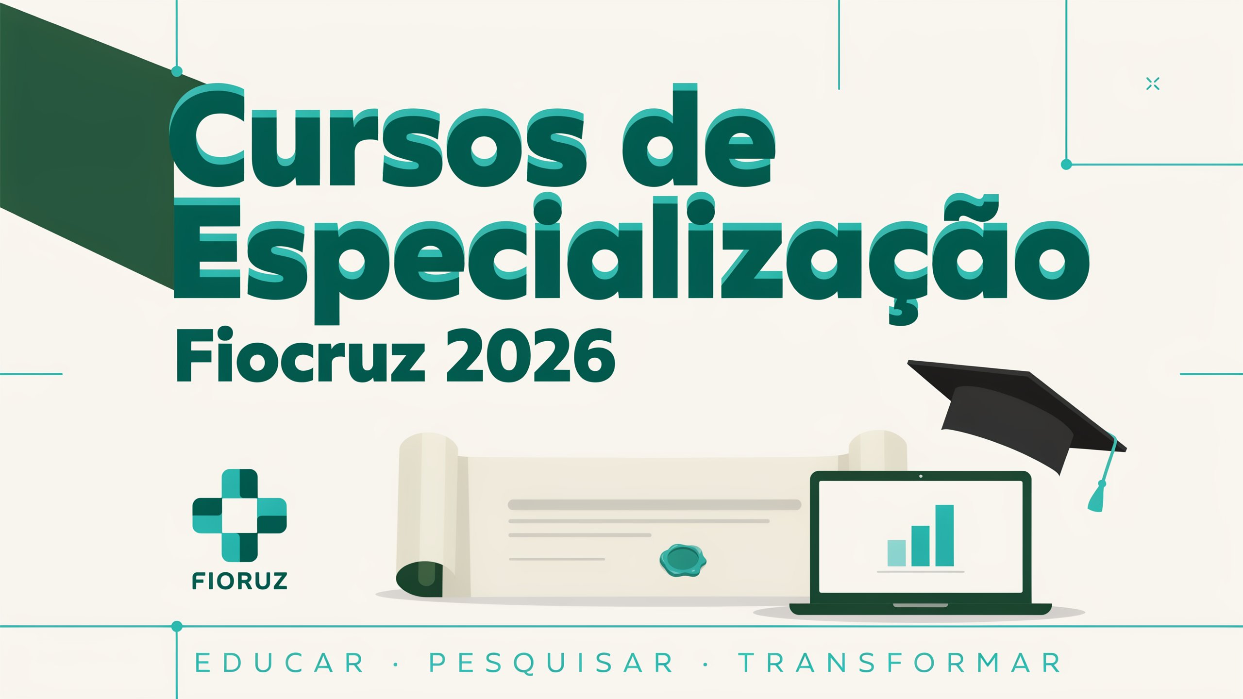 A Fiocruz abriu inscrições para duas cursos de especialização em saúde pela UAB. São 400 vagas com ações afirmativas para profissionais de todo o Brasil.